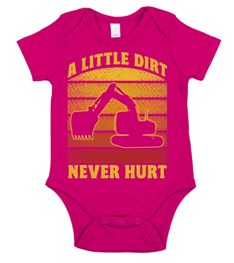 Excavator Construction Worker Operator Vintage Short Sleeve Baby One-Piece