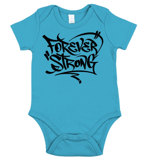 Forever Strong 2 Graffiti Short Sleeve Baby One-Piece