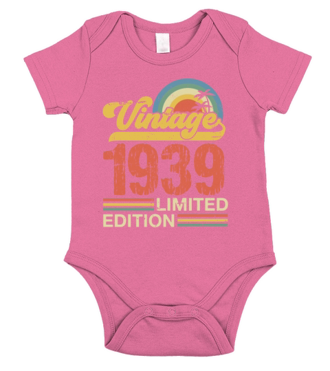 Retro Vintage 1939 Limited Edition Short Sleeve Baby One-Piece