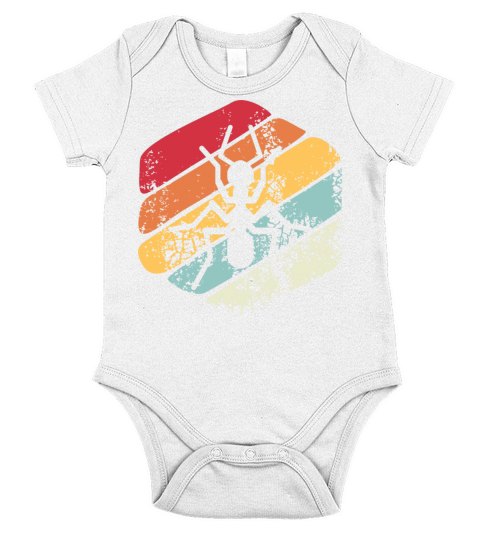 Vintage Ant Keeping Funny Short Sleeve Baby One-Piece