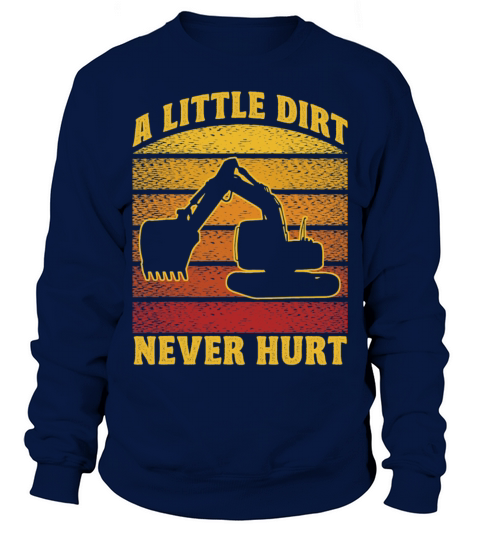 Excavator Construction Worker Operator Vintage Sweatshirt Unisex