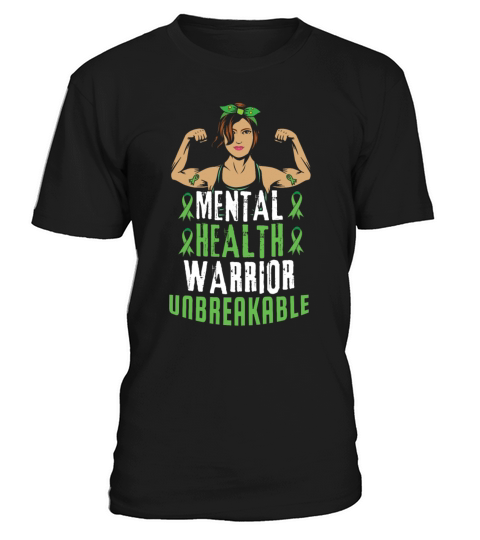 Green Mental Health Warrior Awareness Month T-Shirt Unisex