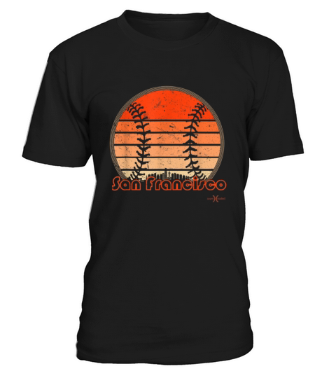 Retro San Francisco Baseball Sunset with Vintage T-Shirt Unisex