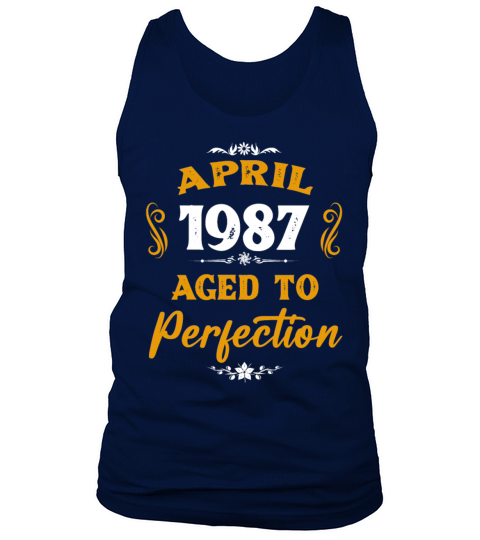 April 1987 Vintage Birthday Present Tank Top Unisex