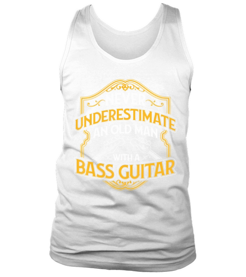 Bassist Men Old Man With A Bass Guitar Tank Top Unisex