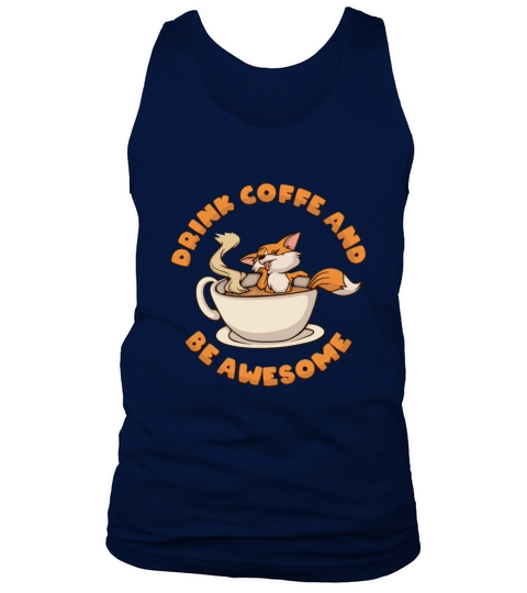 Drink Coffee and be Awesome Latte Art Barista Tank Top Unisex