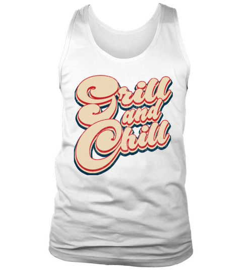 Vintage Grill and Chill Patriotic 4th of July Tank Top Unisex