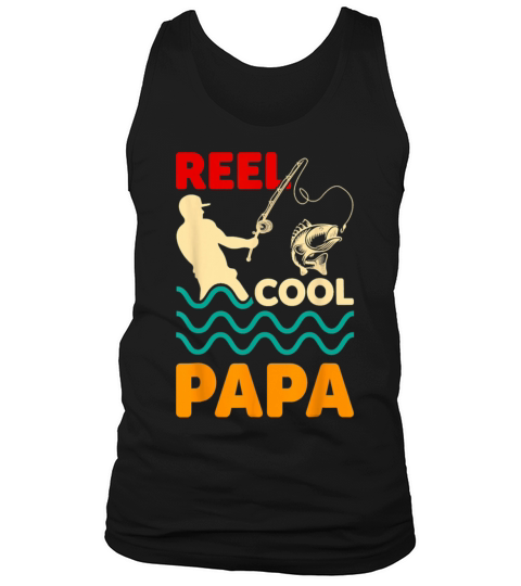 Vintage Reel Cool Papa Fishing Fisherman Tank Top Unisex