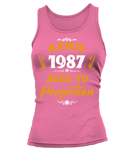 April 1987 Vintage Birthday Present Tank top Woman