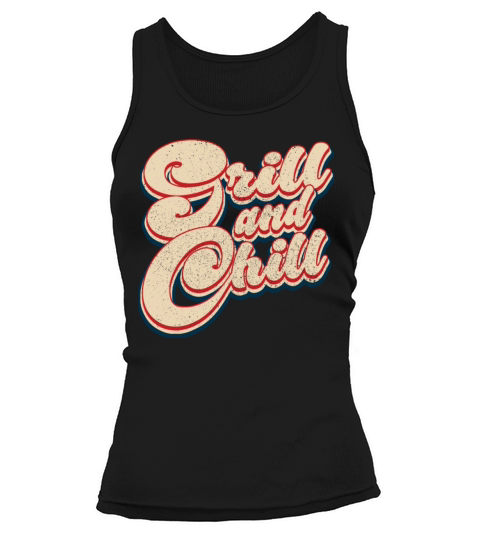 Vintage Grill and Chill Patriotic 4th of July Tank top Woman
