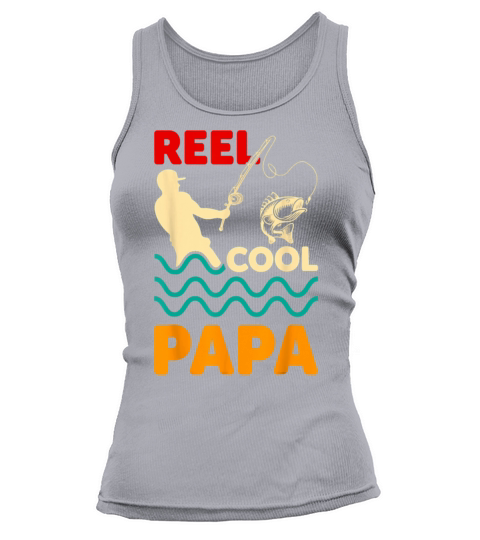 Vintage Reel Cool Papa Fishing Fisherman Tank top Woman
