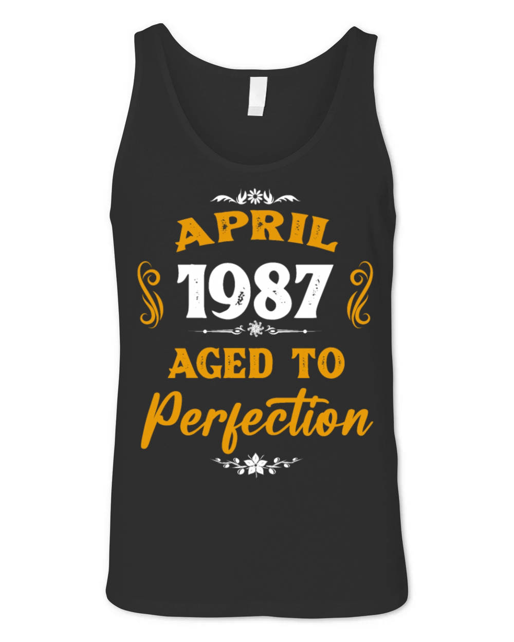 April 1987 Vintage Birthday Present Unisex Jersey Tank