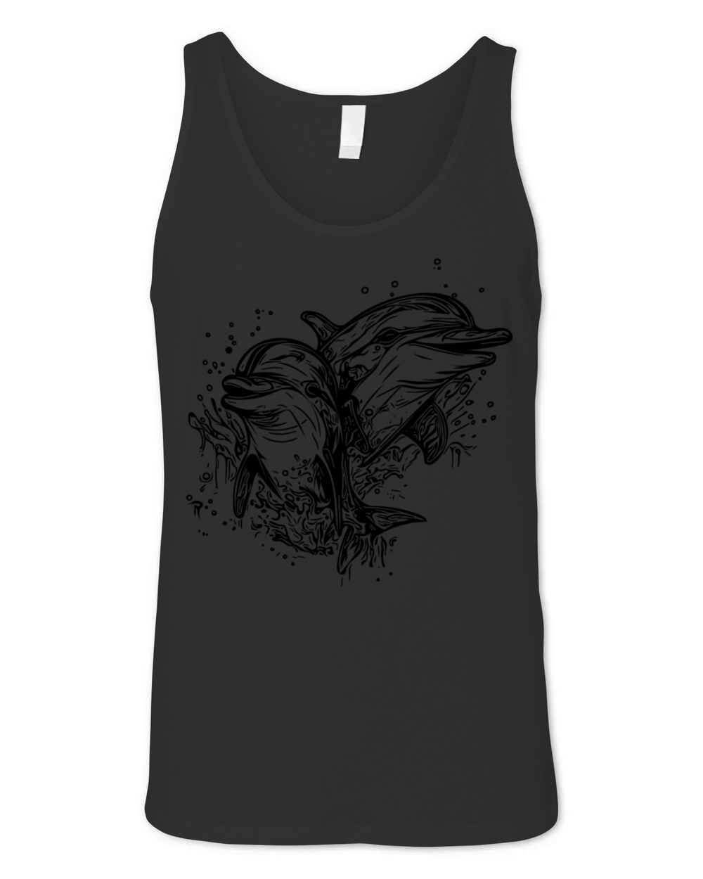 Cute Smiling Vintage Dolphins Unisex Jersey Tank