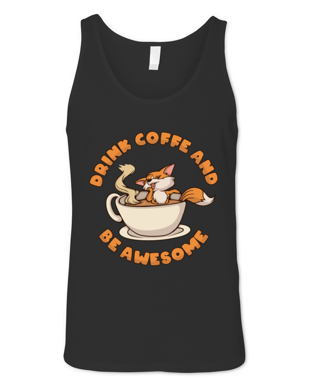 Drink Coffee and be Awesome Latte Art Barista Unisex Jersey Tank