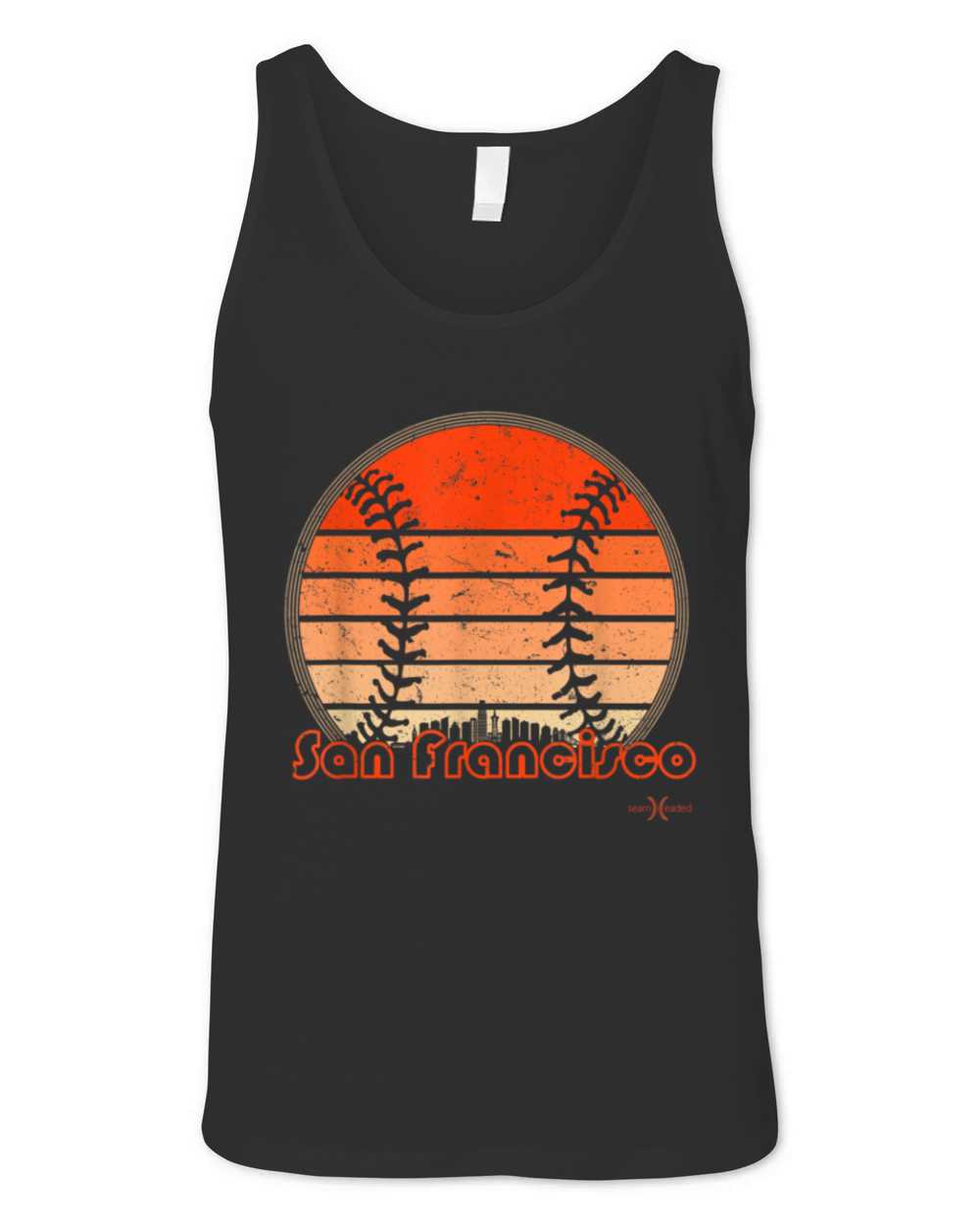 Retro San Francisco Baseball Sunset with Vintage Unisex Jersey Tank