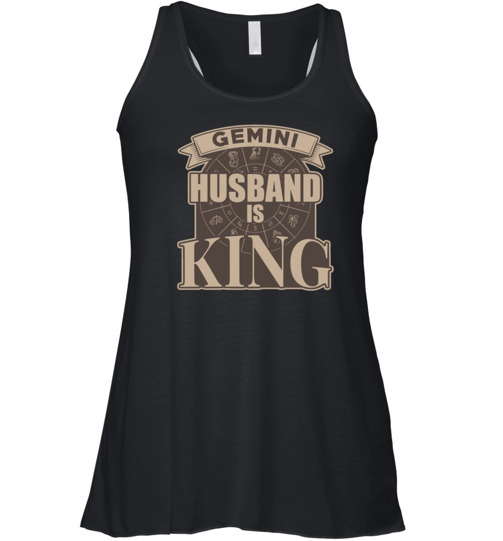Gemini Husband is King Women's Flowy Tank Top