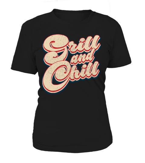 Vintage Grill and Chill Patriotic 4th of July Women's T-Shirt