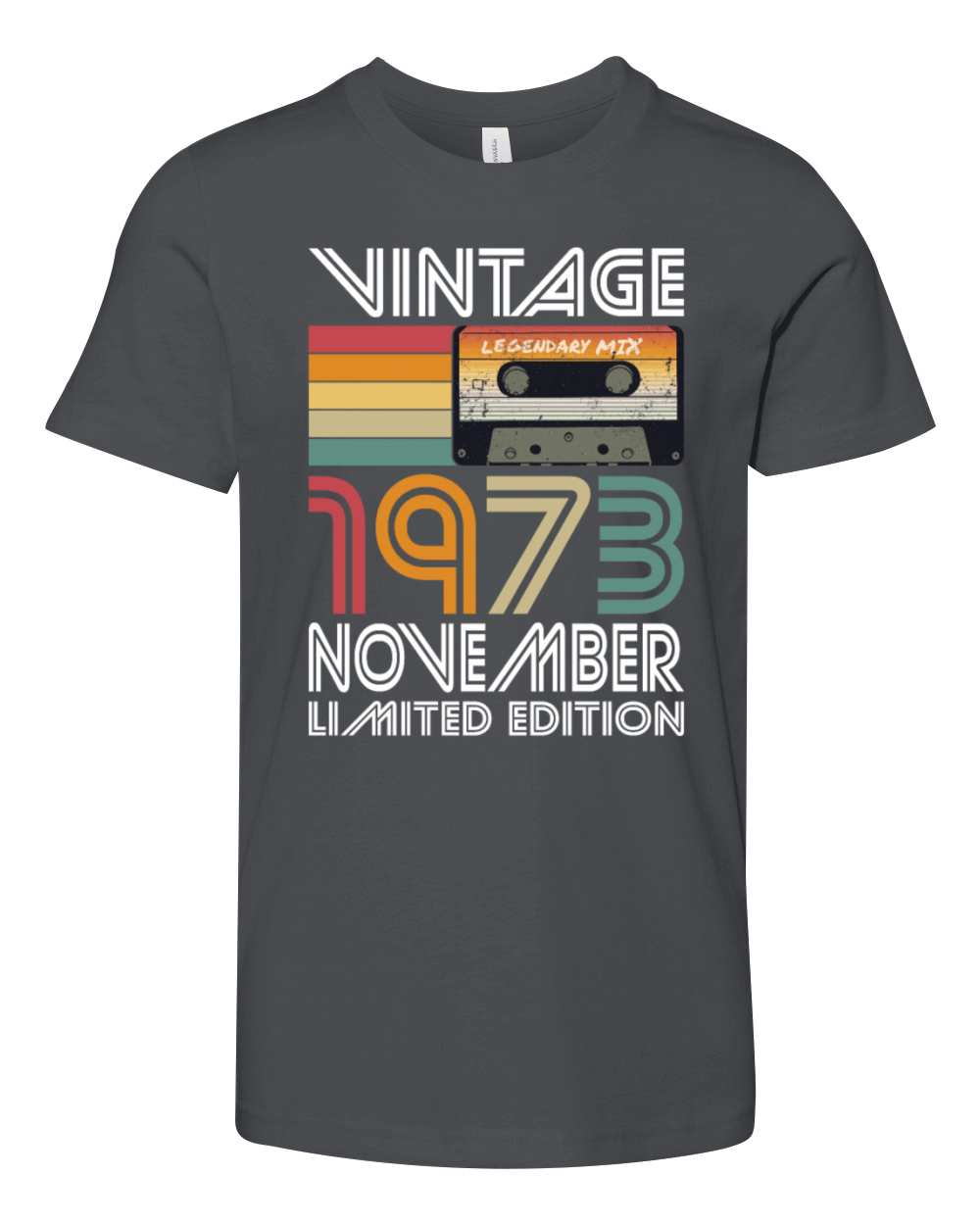 50th birthday november 1973 vintage 1973 Youth Unisex Jersey Tee