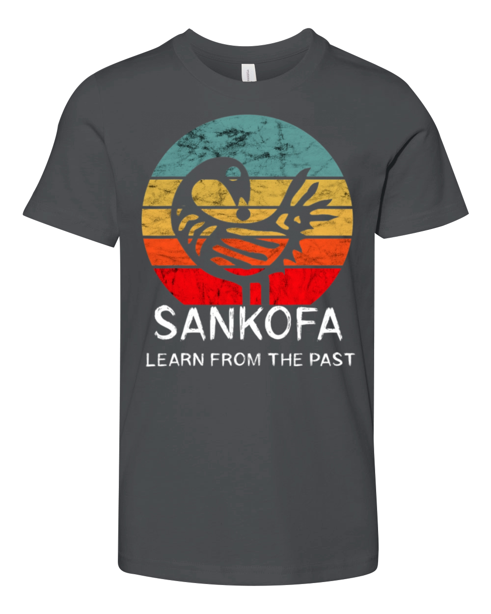 Sankofa Retro Vintage Learn From The Past African Youth Unisex Jersey Tee