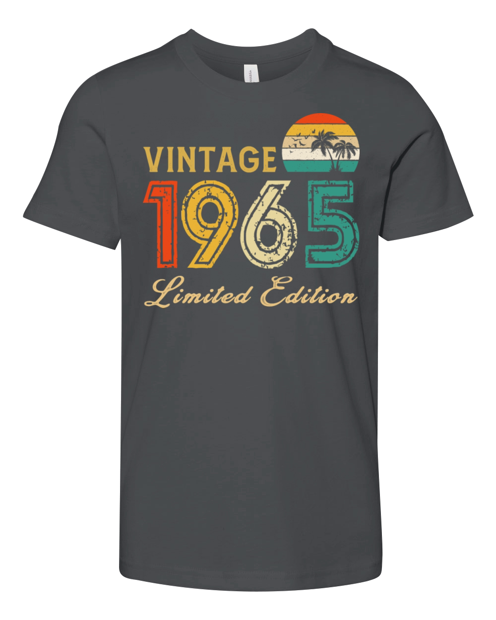 Vintage 1965 Limited Edition Made In 1965 Birthday Youth Unisex Jersey Tee