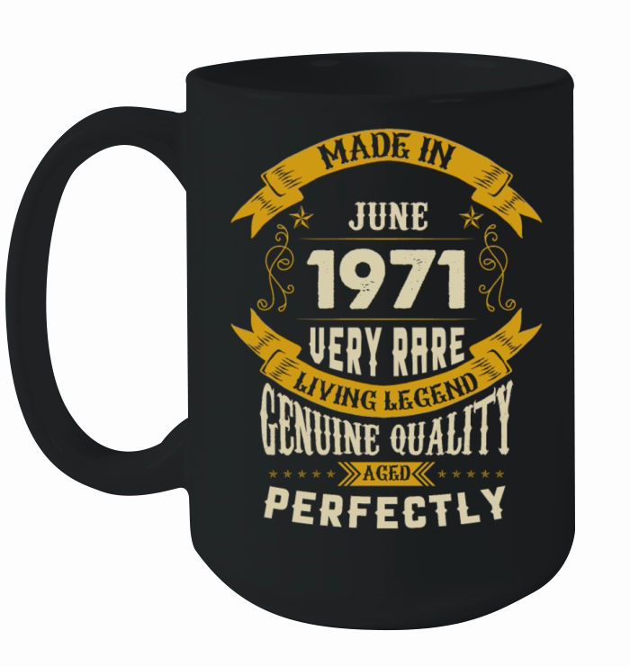 June 1971 Vintage Birthday Present Ceramic Mug