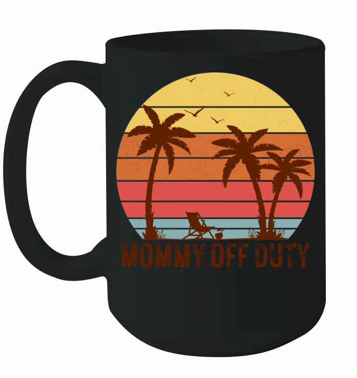 Mommy Off Duty Vintage Sunset Summer Vacation Mom Ceramic Mug