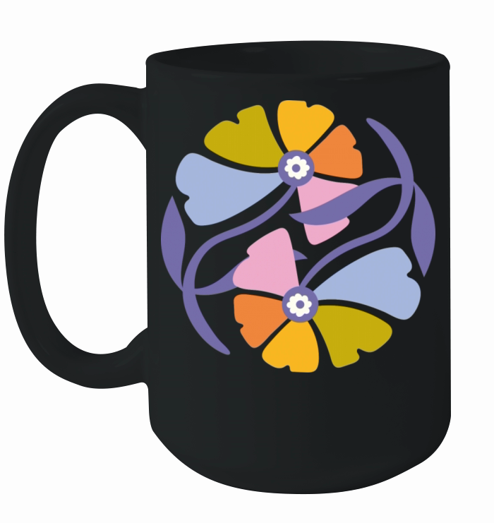 Yin Flowers Ceramic Mug
