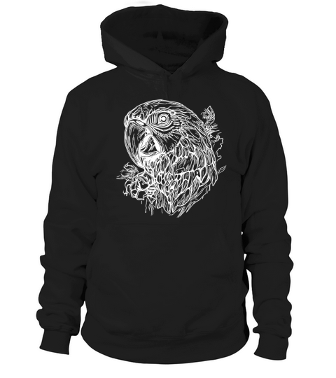 Parrot Portrait Elegant Vintage Bird Hoodie Unisex