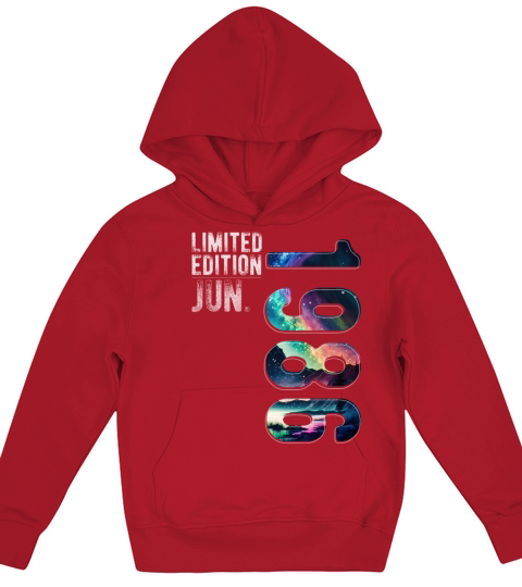 Limited Edition 1986 June Birthday Polar Lights Kids Hoodie