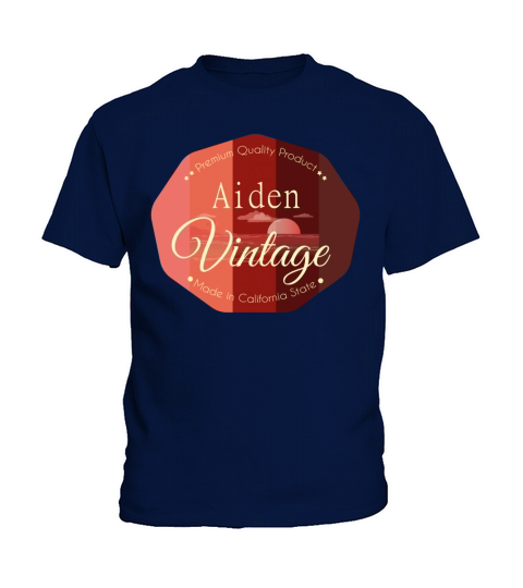Aiden First Name Vintage Design Kids T-Shirt