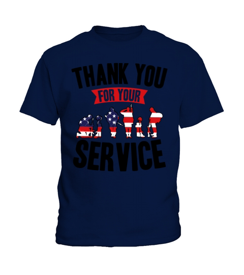 Veterans Day Thank You For Your Service Kids T-Shirt