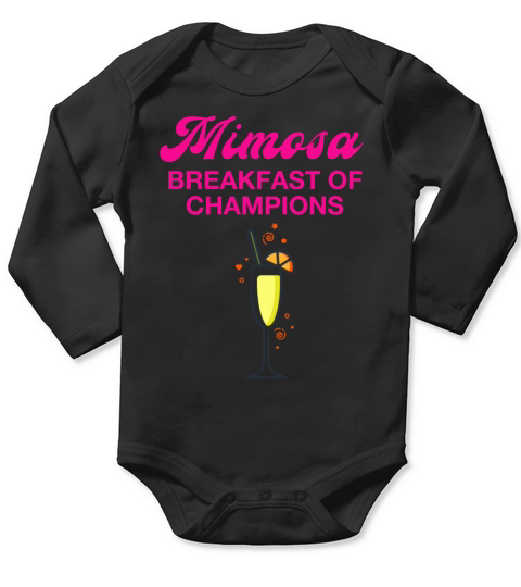 Mimosa Breakfast Of Champions Long Sleeve Baby One-Piece