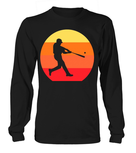 Baseball Shirt - Vintage Retro Baseball Player Long sleeved Unisex