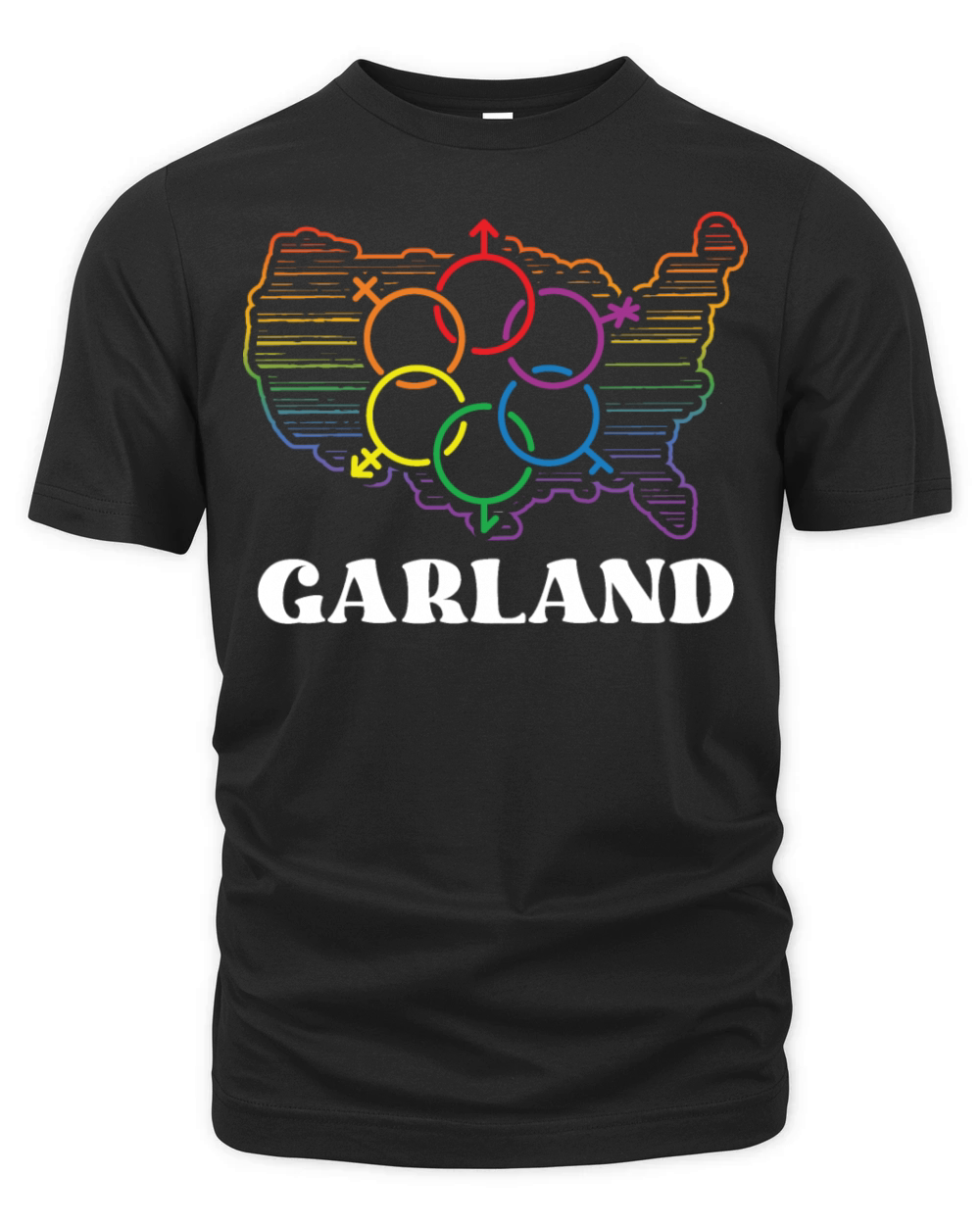 Garland Pride Flag Pride Month LGBTQ Flag LGBT Com Organic Unisex T-shirt