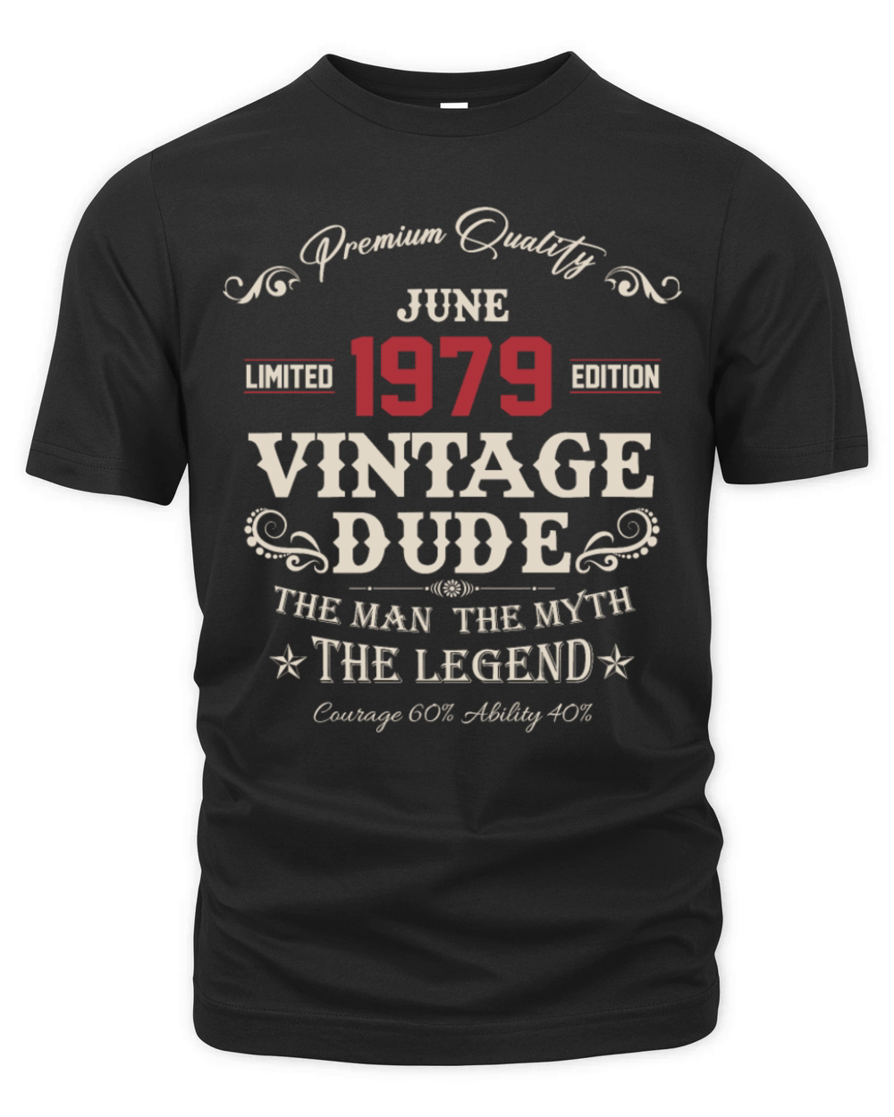June 1979 Vintage Birthday Present Organic Unisex T-shirt