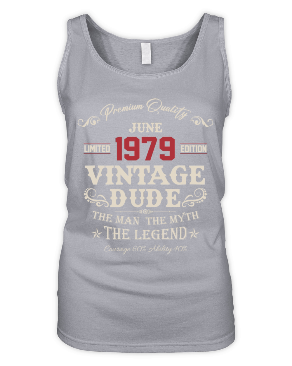 June 1979 Vintage Birthday Present Organic Women's Tank Top
