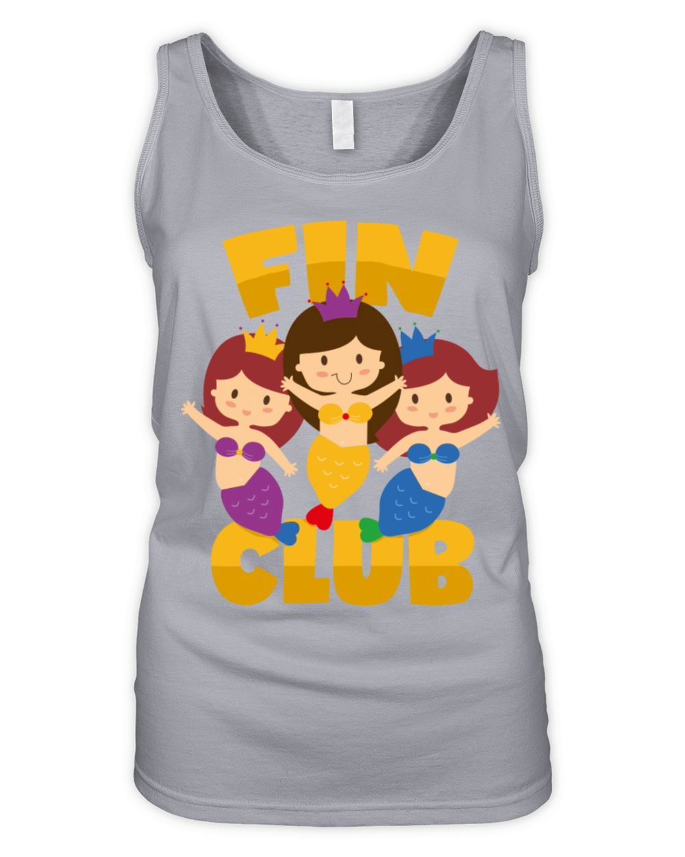 Mermaids Fin Club Word Joke Mermaid Siren Organic Women's Tank Top