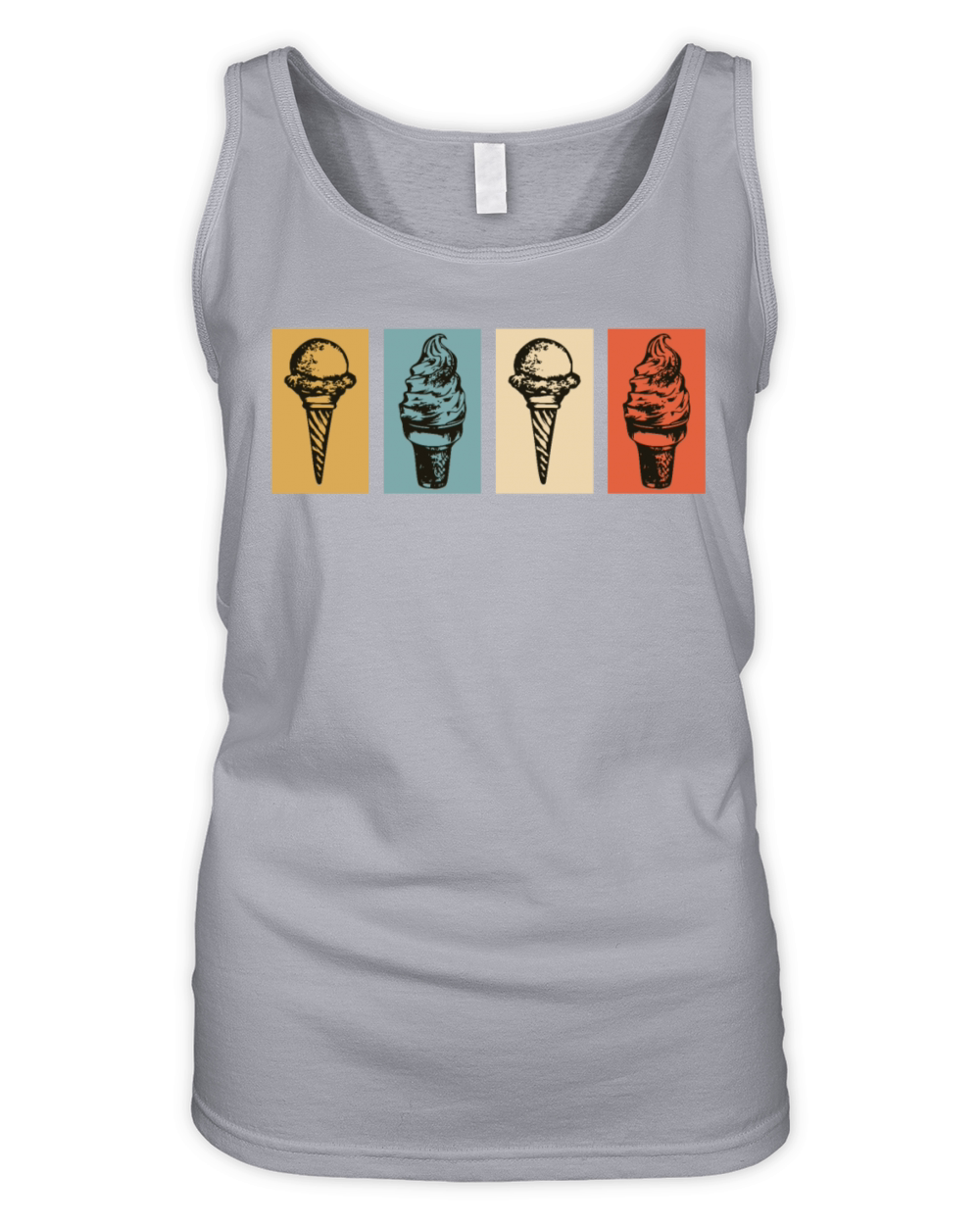 Vintage Retro Ice Cream Organic Women's Tank Top