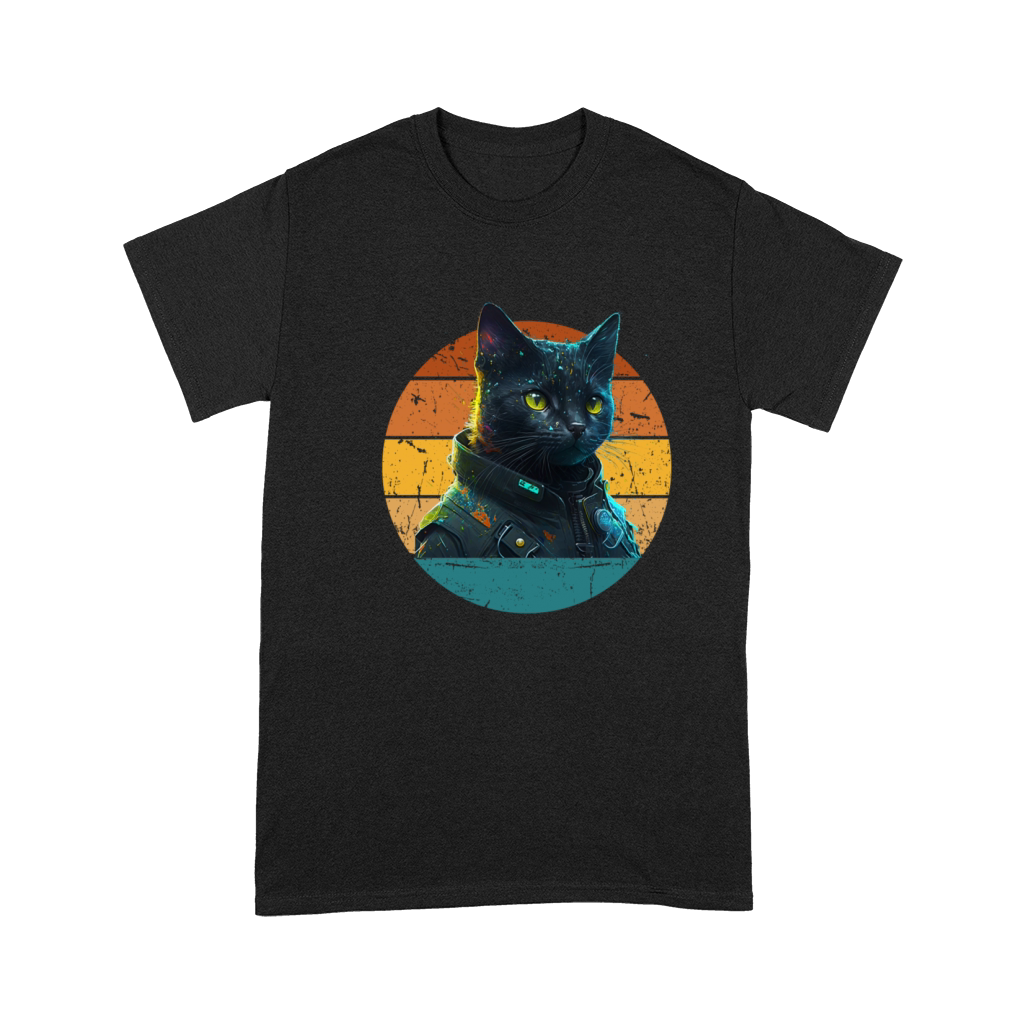 Cat Daddy Black Cat Vintage Eighties Style Cat Ret Premium T-shirt