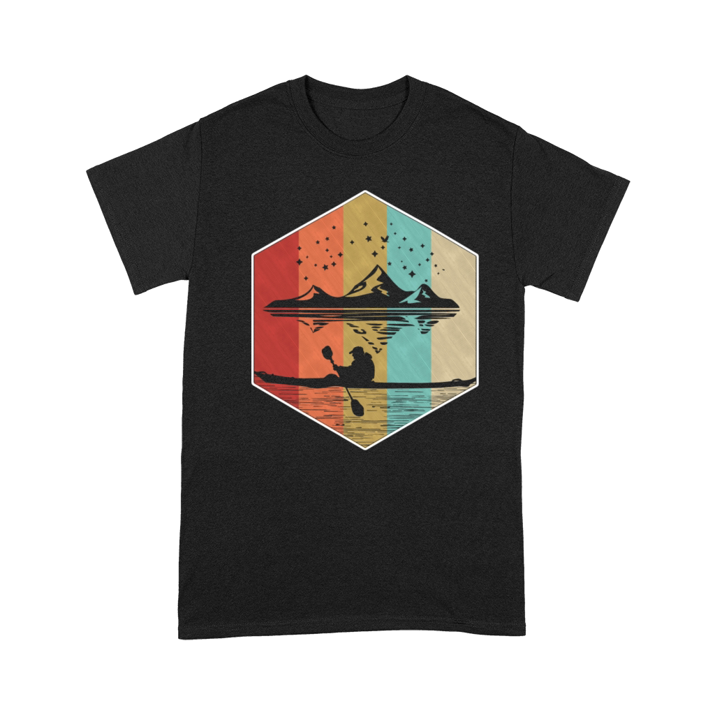 Vintage Retro Kayaking Nature Mountains Kayak Premium T-shirt