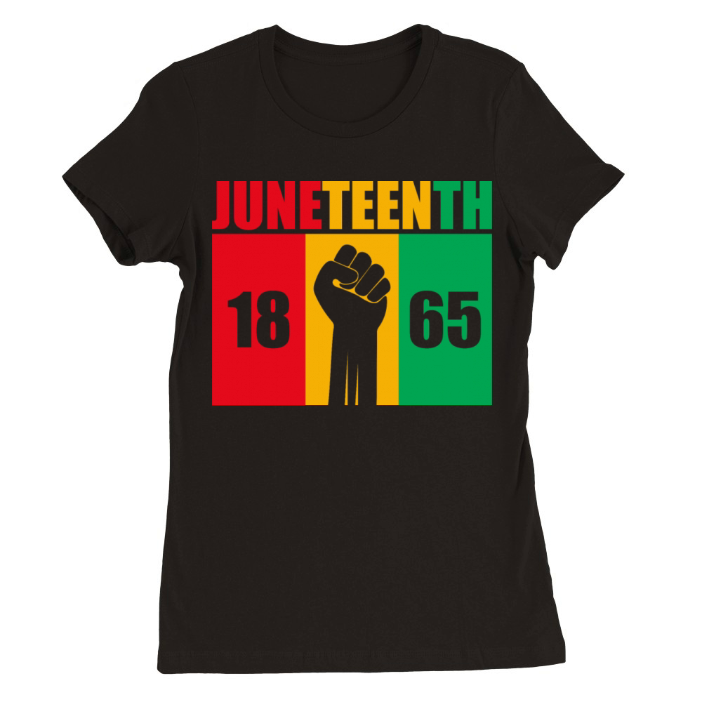 Juneteenth 1865 African T-Shirt Design Premium Womens Crewneck T-shirt