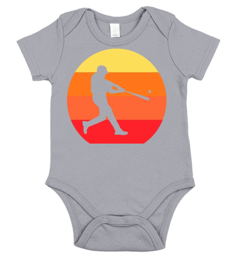 Baseball Shirt - Vintage Retro Baseball Player Short Sleeve Baby One-Piece