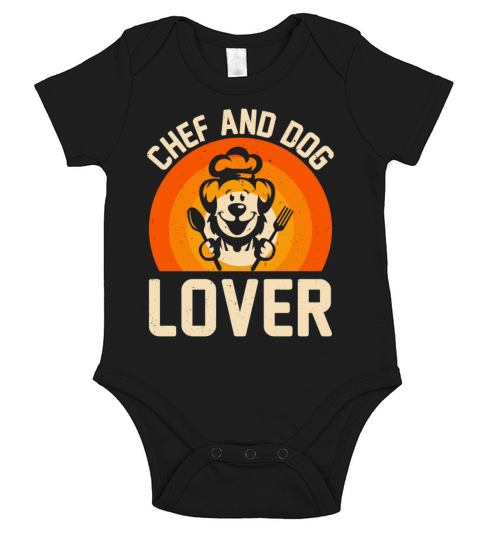 Chef And Dog Lover Chef Cook Restaurant Kitchen Fo Short Sleeve Baby One-Piece