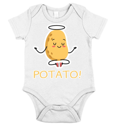 Loveable Potato Smiling Funny Vegetable Pun Short Sleeve Baby One-Piece