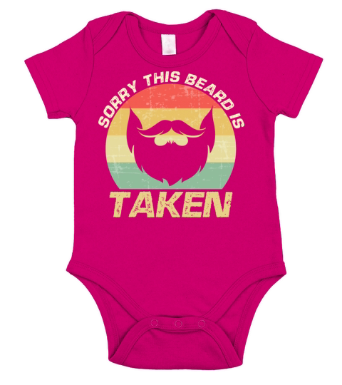 Sorry This Beard Is Taken Funny Valentines Jokes Short Sleeve Baby One-Piece