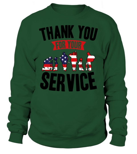 Veterans Day Thank You For Your Service Sweatshirt Unisex