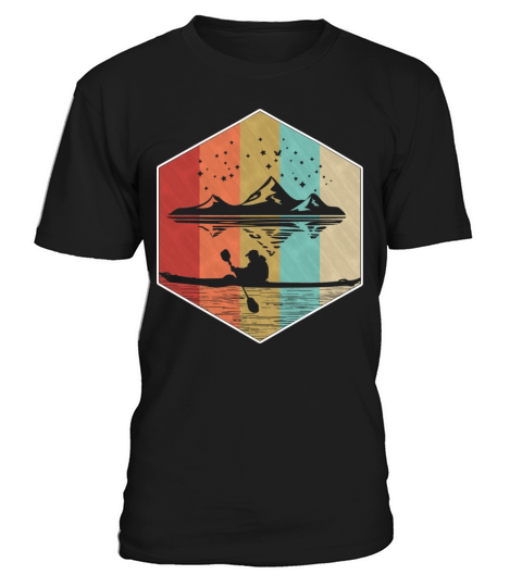 Vintage Retro Kayaking Nature Mountains Kayak T-Shirt Unisex