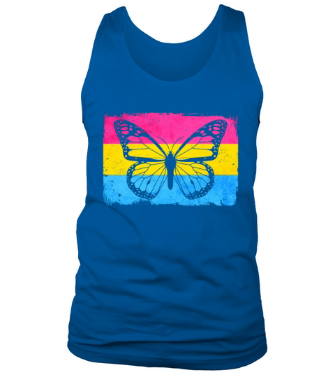 Pansexual Pride Pan Flag Butterfly Sublte LGBTQ Tank Top Unisex