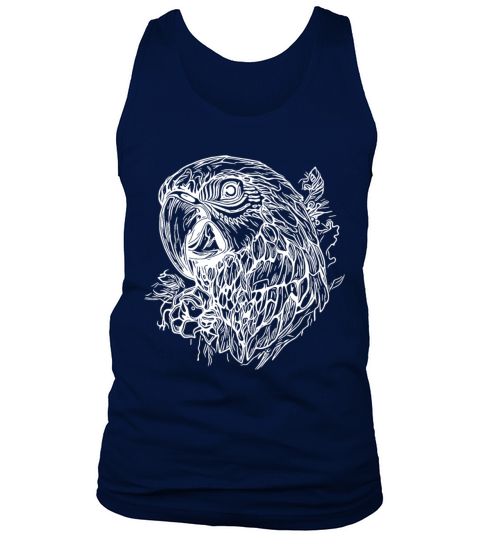 Parrot Portrait Elegant Vintage Bird Tank Top Unisex