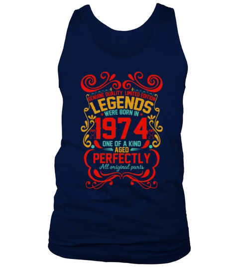 Vintage Authentic 1974 Birthday Gifts idea Tank Top Unisex
